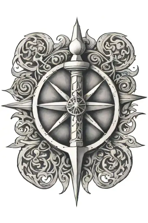 mariners cross tattoo tattoo design idea