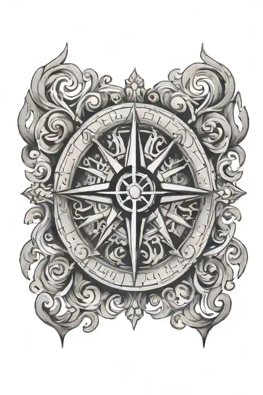 mariners cross tattoo design combining elements tattoo design idea