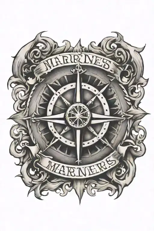 mariners cross tattoo design idea