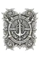 mariners cross tattoo design combining elements tattoo design idea
