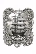 mariners cross tattoo design combining elements tattoo design idea