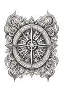 mariners cross tattoo design combining elements tattoo design idea