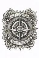 mariners cross tattoo design idea