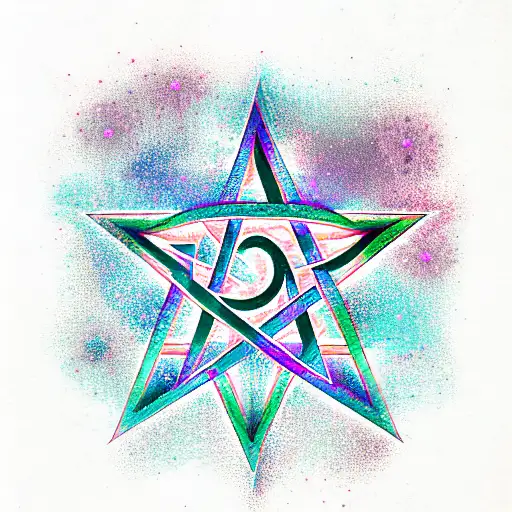 pentagram tattoo design idea