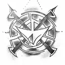 anarchy symbol tattoo design idea