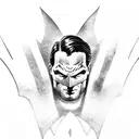 batman superman  tattoo design idea