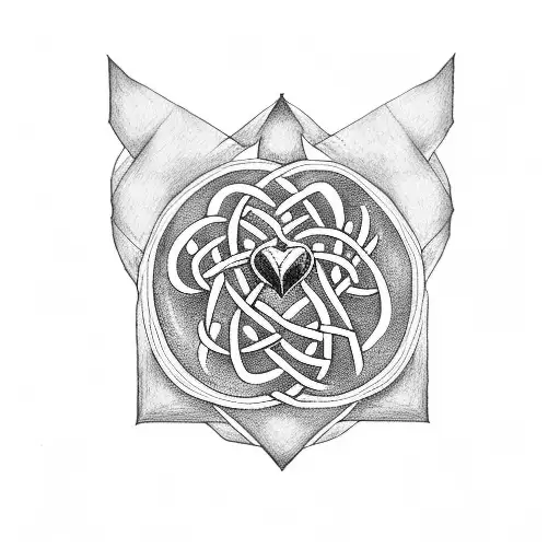 Tattoo with the words "I care not for your poetry. I only want your hand to hold" and a Celtic heart knot tattoo design idea