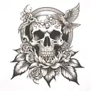 Phoenix rising from ashes tattoo design idea