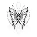 angel butterfly tattoo design idea