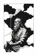 moses holding the tablets tattoo design idea