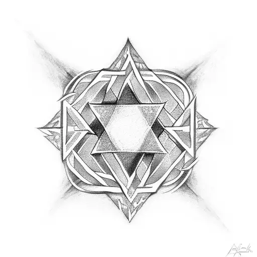 Star of David tattoo design idea