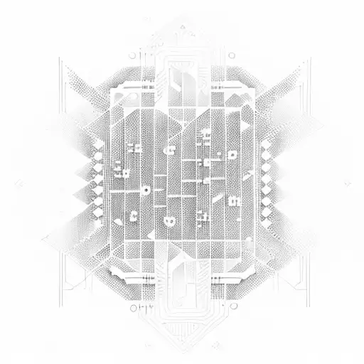 Binary code forming a circuit board tattoo design idea