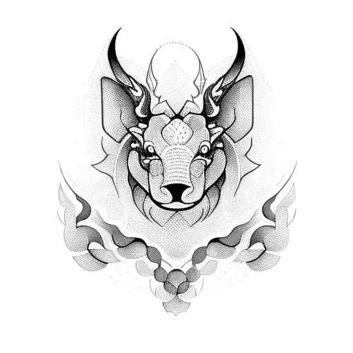 ornamental dot design for spine tattoo design idea