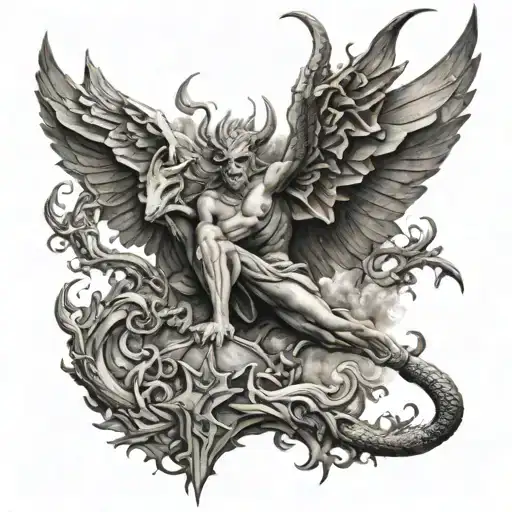 Lucifer tattoo design idea