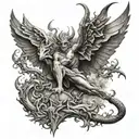 Lucifer tattoo design idea