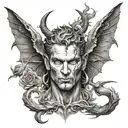 Lucifer tattoo design idea