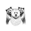 three bear bodies tattoo design idea
