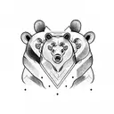 three bear bodies tattoo design idea