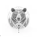 three bear siblings tattoo design idea