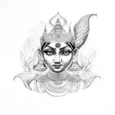 lakshmi tattoo design idea