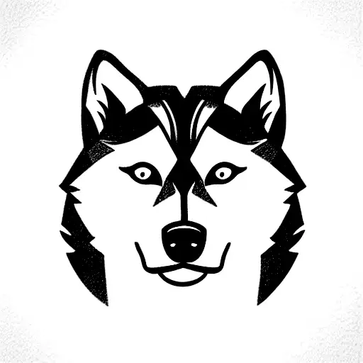 husky tattoo design idea