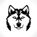 husky tattoo design idea
