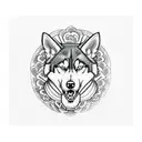husky tattoo design idea