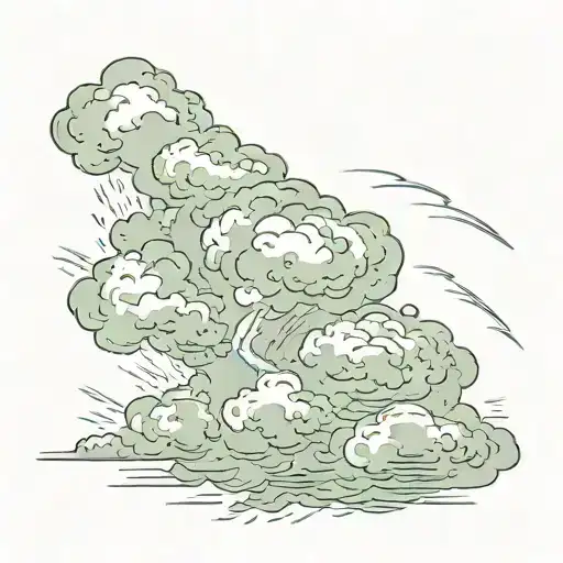 8 with a storm cloud storm with lightning tattoo design idea