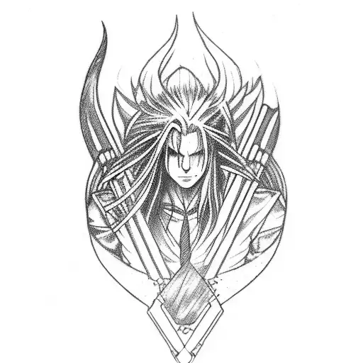 Sephiroth and genesis tattoo design idea