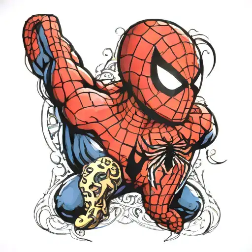 spiderman autism awareness tattoo design idea