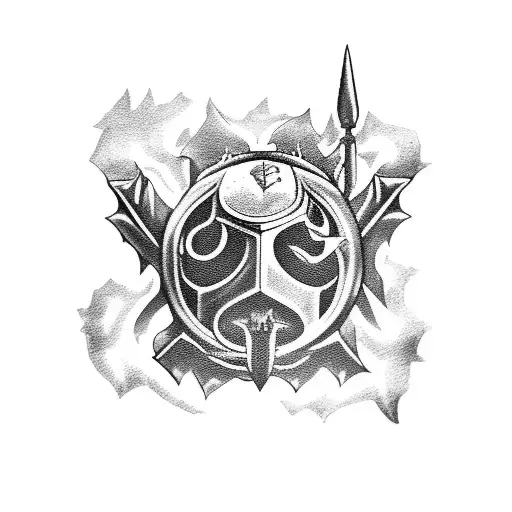 combination of Harry Potter, dragoon Ball and one piece tattoo design idea