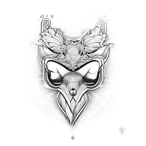 mother and son symbol tattoo design idea