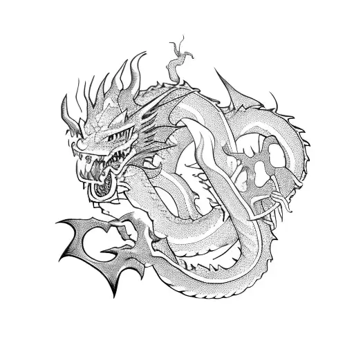 Dragon slayer tattoo design idea