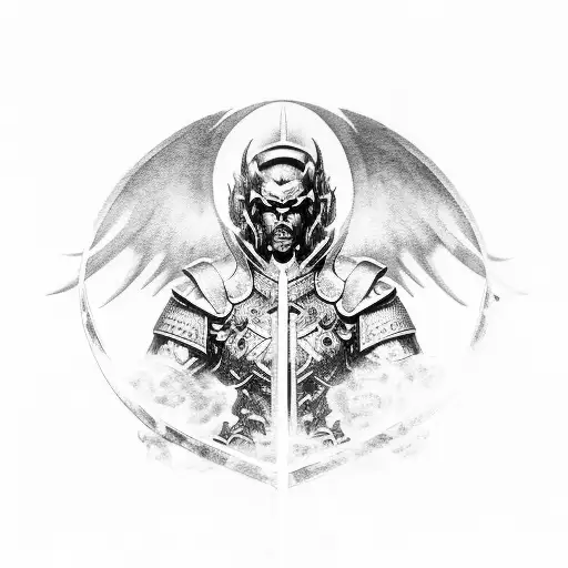 archangel samurai  tattoo design idea