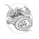 Dragon slayer tattoo design idea