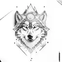 Nordic shield with wolf head flowing down arm tattoo tattoo design idea
