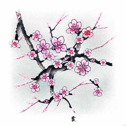 Cherry Blossom tattoo design idea