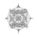 pagan irish smoke charcoal equinox moon celtic ogham  tattoo design idea