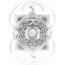 pagan irish smoke charcoal equinox moon celtic ogham  tattoo design idea