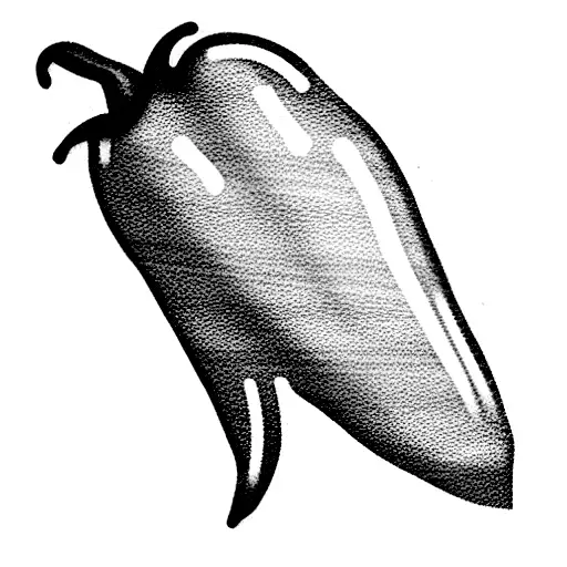 small jalapeno plant tattoo design idea