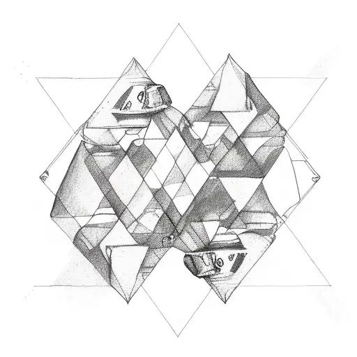 triangle triathlon tattoo design idea