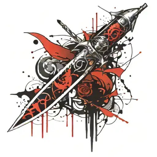 assassin dagger tattoo design idea