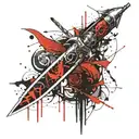 assassin dagger tattoo design idea