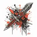 assassin dagger tattoo design idea