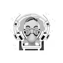 Man with green headphones and a black hoodie, Twitch Streamer / Gamer Ludwig, Twitch Streamer, Andrew Thomas Huang, 1024 tattoo design idea
