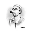 Man with green headphones and a black hoodie, Twitch Streamer / Gamer Ludwig, Twitch Streamer, Andrew Thomas Huang, 1024 tattoo design idea