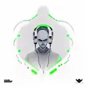 Man with green headphones and a black hoodie, Twitch Streamer / Gamer Ludwig, Twitch Streamer, Andrew Thomas Huang, 1024 tattoo design idea