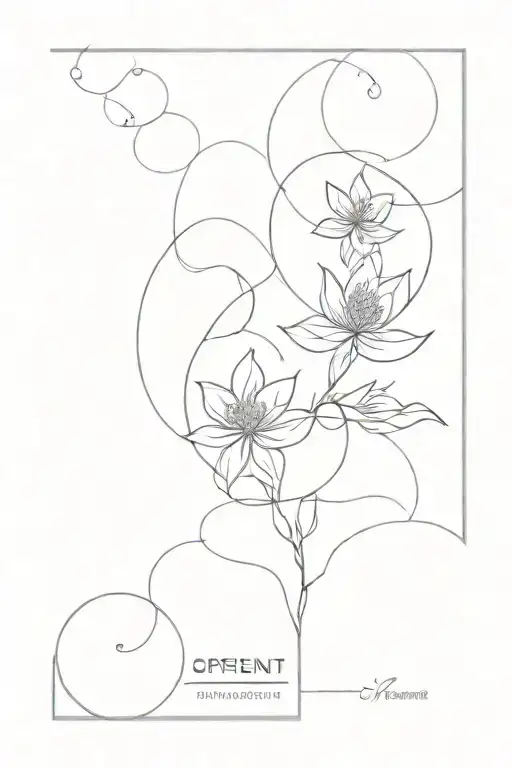 Being present, mind over essence, floating body tattoo design idea