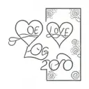 1978 1979 2003 love tattoo design idea