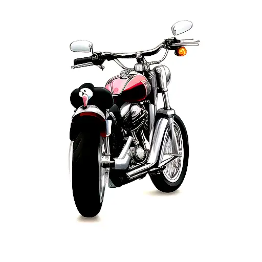 Harley Davidson with snoopy tattoo design idea